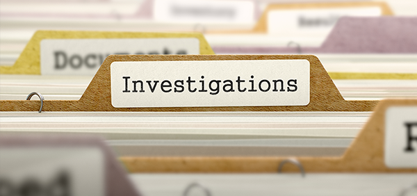 A folder with the word "investigations" on the tab